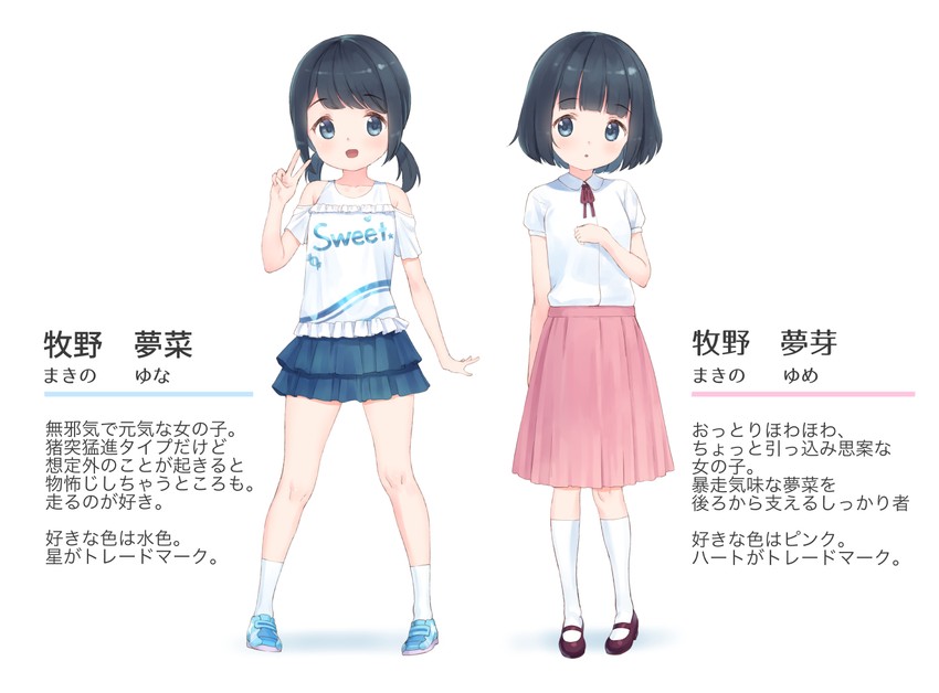 makino yume and makino yuna (original) drawn by makigai