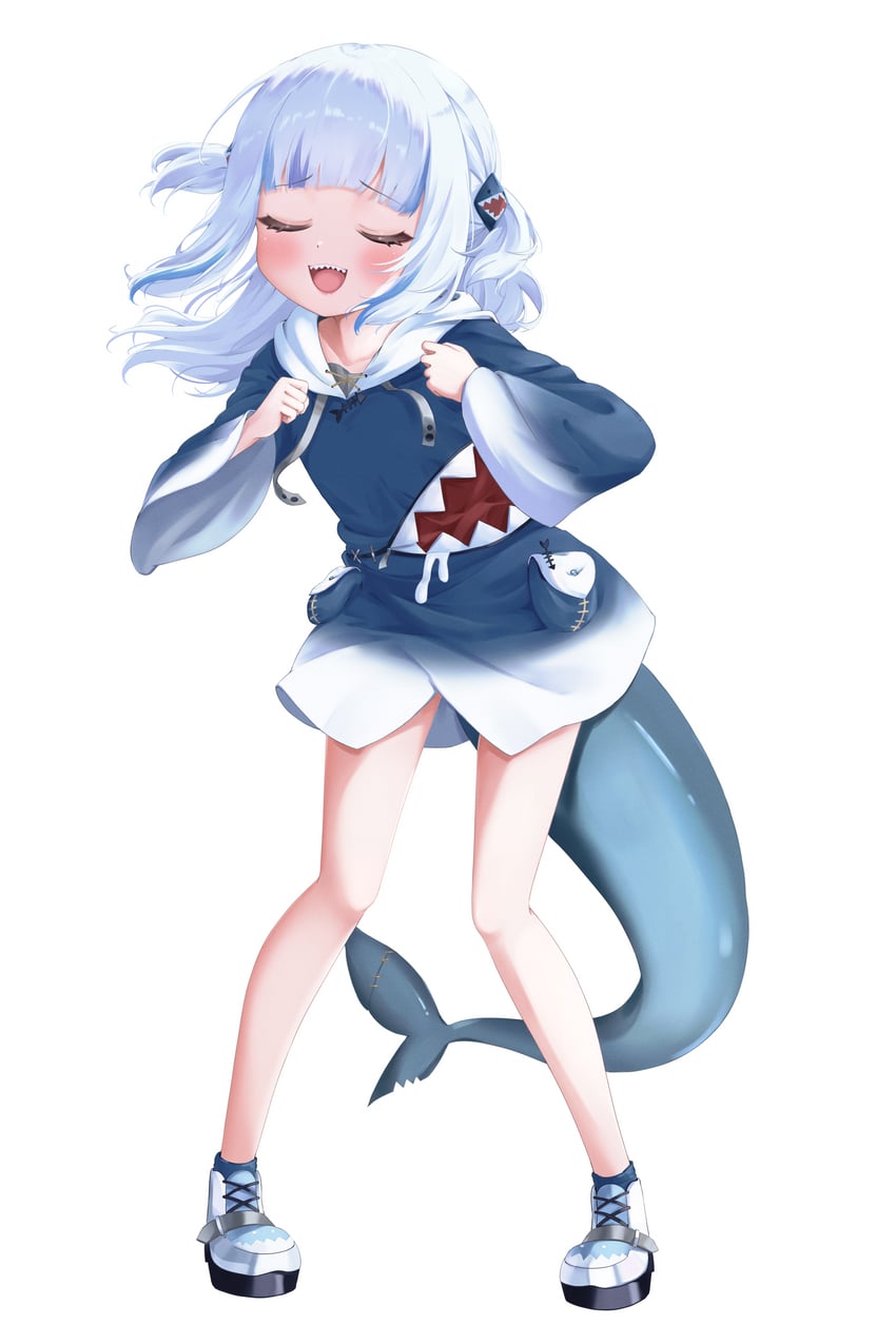 gawr gura (hololive and 1 more) drawn by 4kimizuki