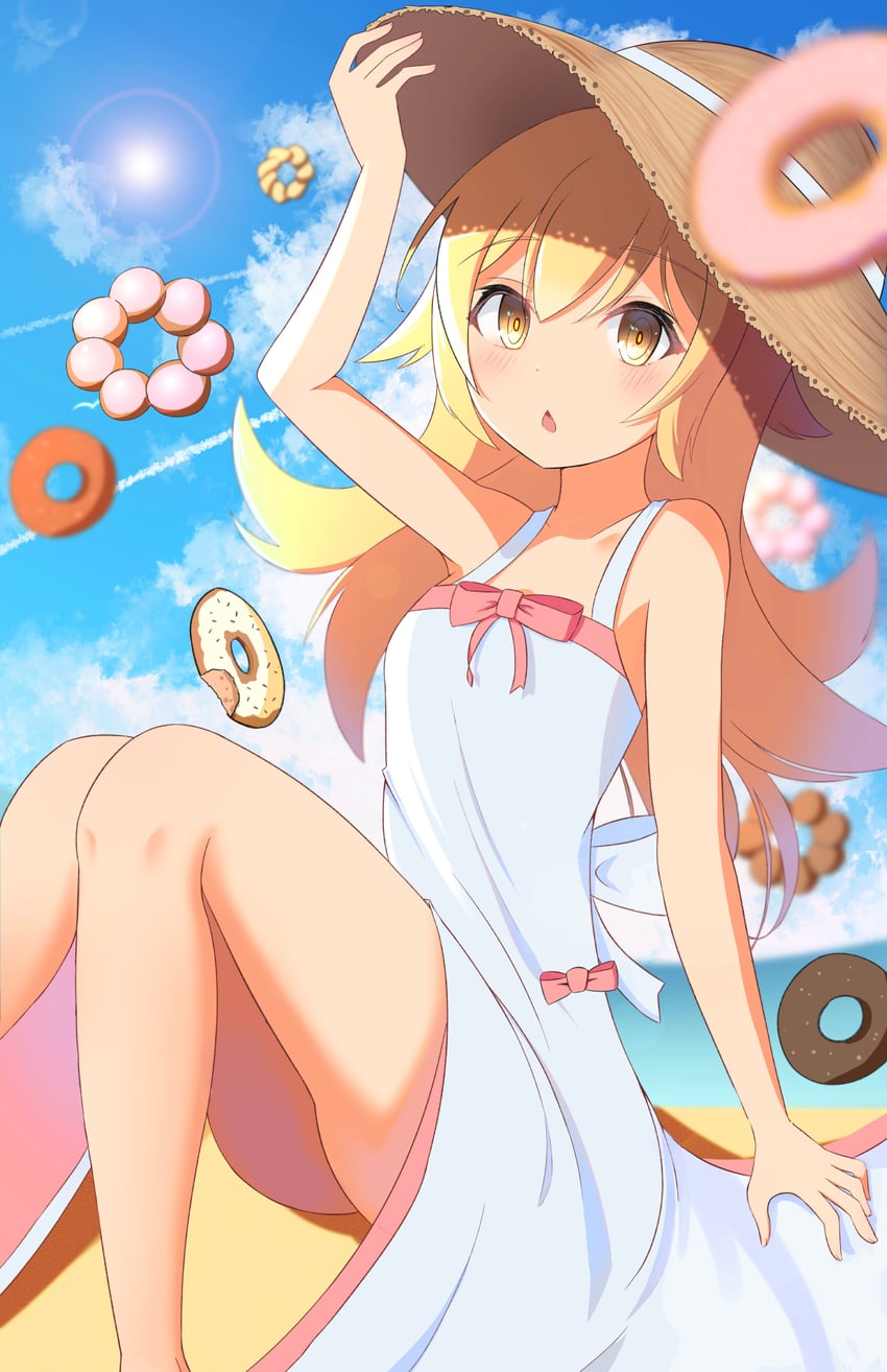 oshino shinobu (monogatari and 1 more) drawn by kawaiipony2