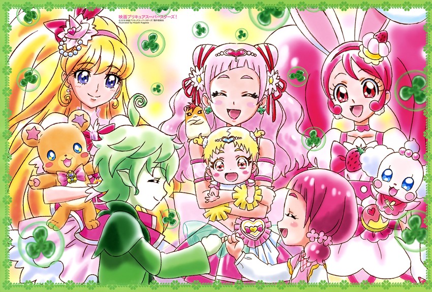 asahina mirai, nono hana, cure miracle, usami ichika, cure yell, and 6 more (precure and 5 more) drawn by kagawa_hisashi
