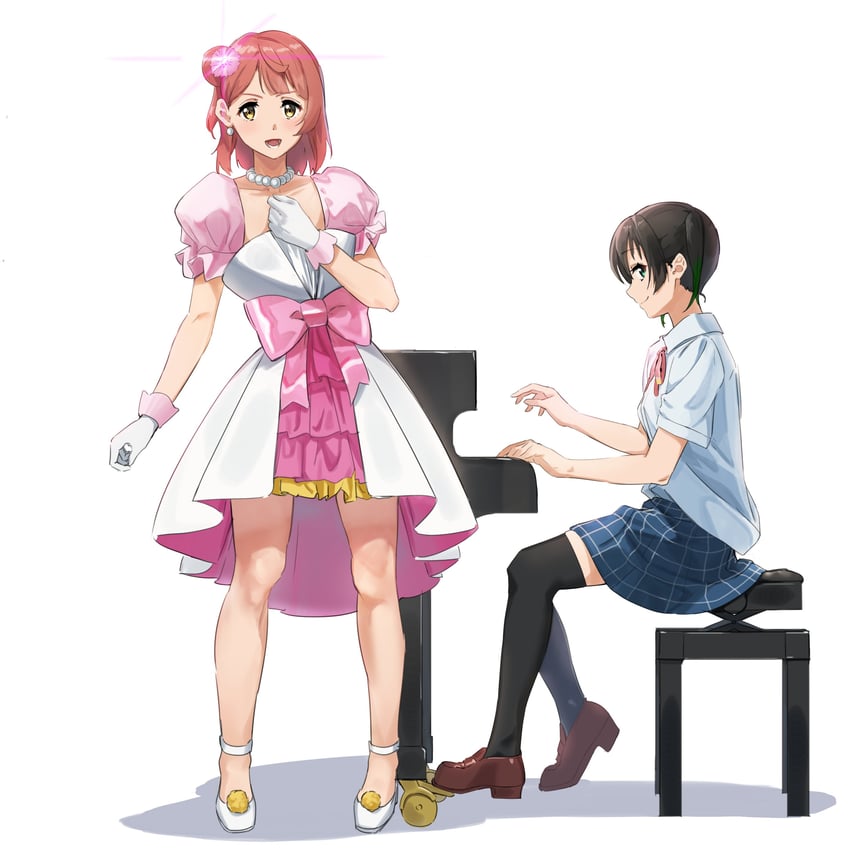 uehara ayumu and takasaki yu (love live! and 1 more) drawn by moshi_(0364p)