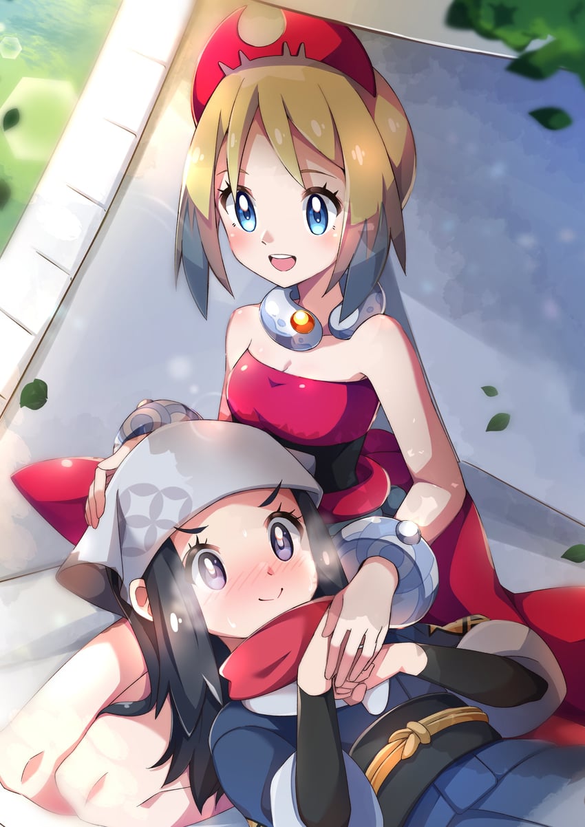 akari and irida (pokemon and 1 more) drawn by miyama_(yakinikusushi_the_royal)