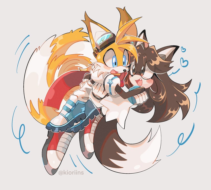 tails and paulette (original and 1 more) drawn by kioriins
