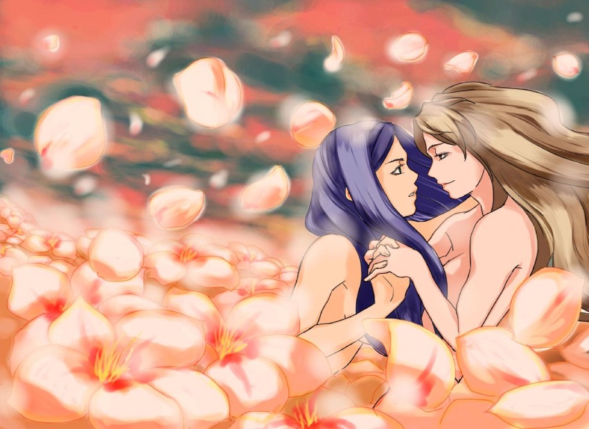 kuga natsuki and fujino shizuru (my-hime) drawn by ahiru_(louass)