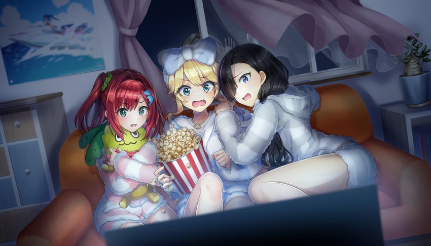 sakimiya iruka, kirahoshi kanna, izumi kiri, and kurose minami (dolphin wave) drawn by ootomo_takuji