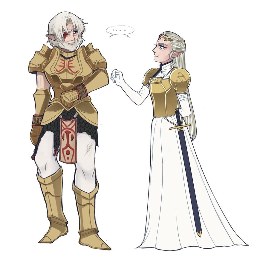 link and princess zelda (the legend of zelda and 1 more) drawn by mims_(mimimon)