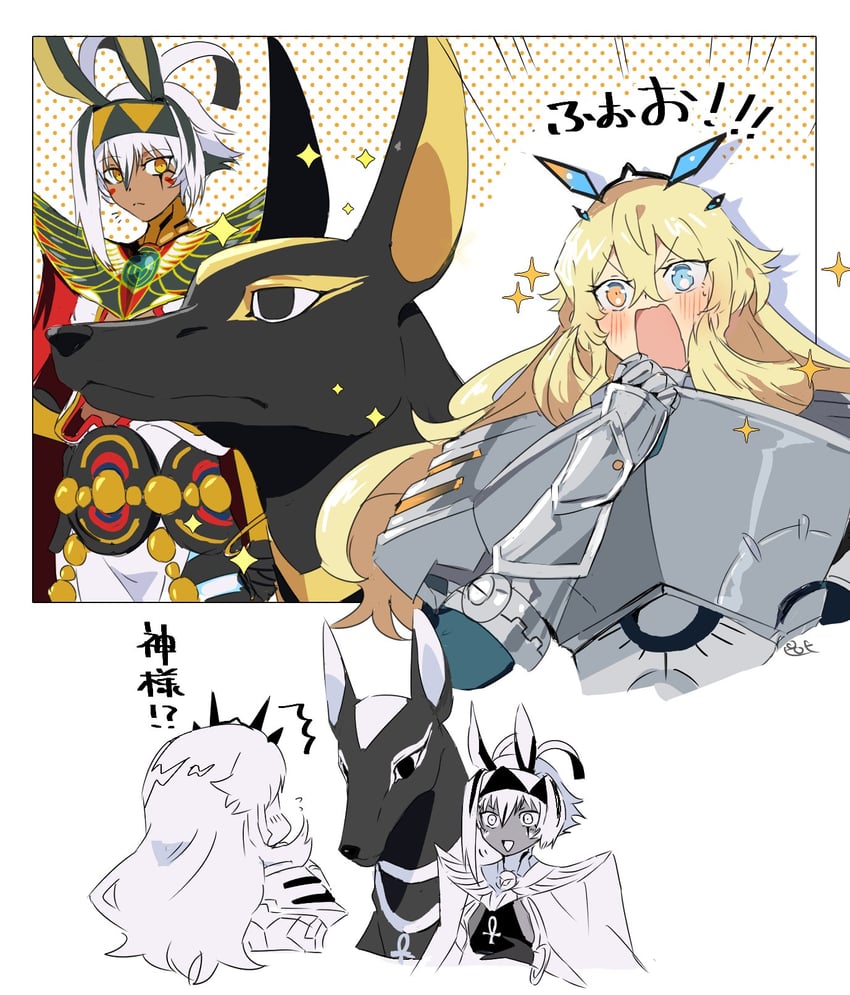 nitocris, barghest, and nitocris alter (fate and 1 more) drawn by pirohi_(pirohi214)