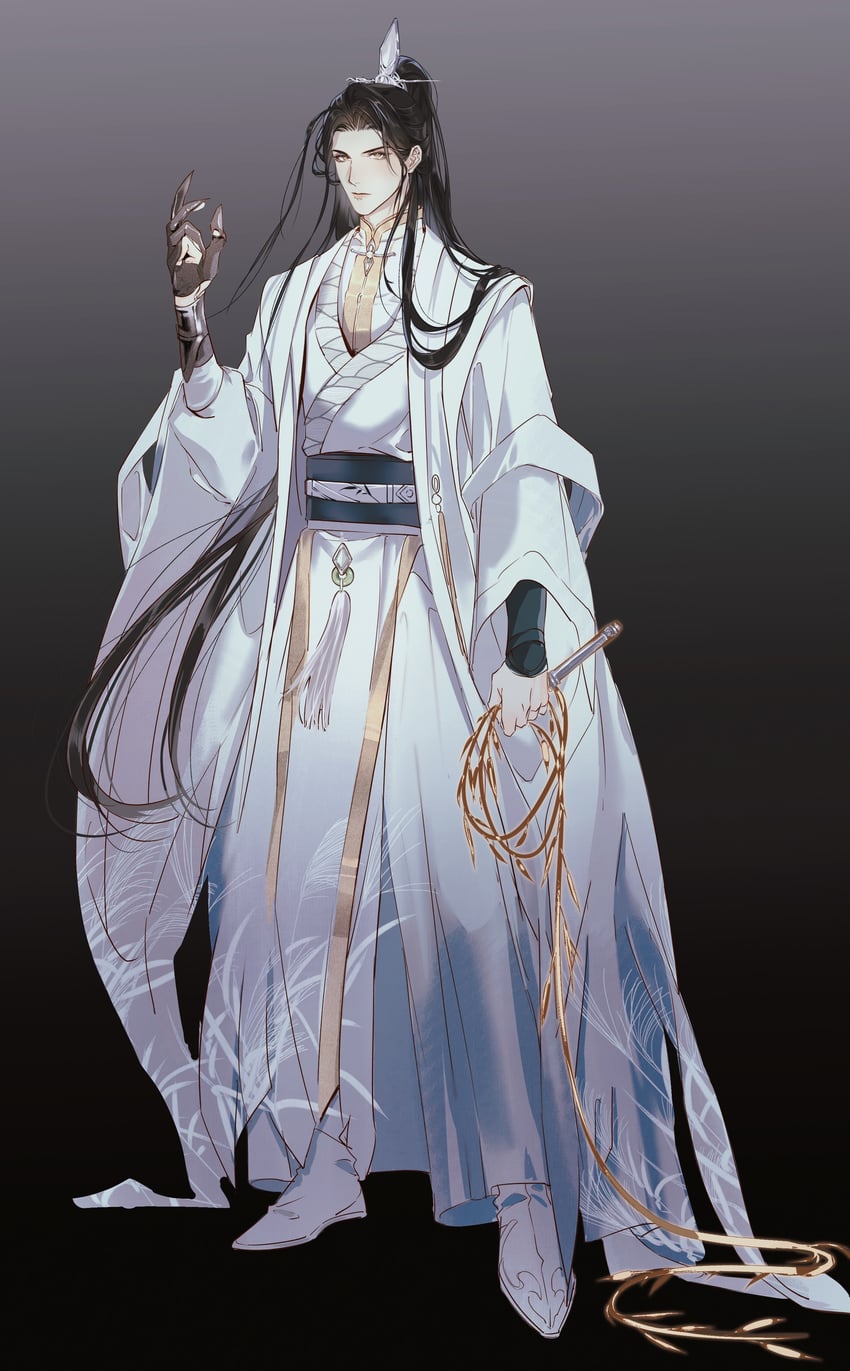 chu wanning (erha he ta de bai mao shizun) drawn by bacteriashintaro