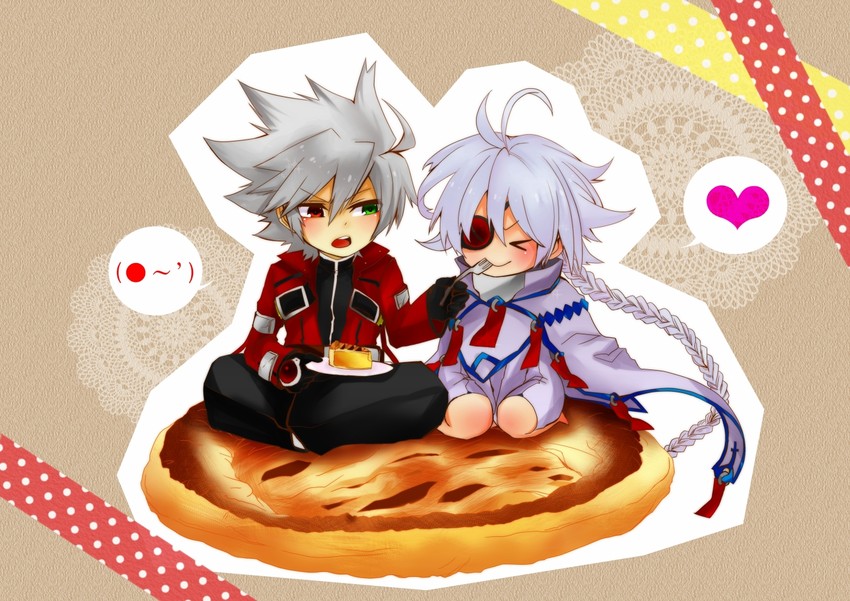 ragna the bloodedge and nu-13 (blazblue) drawn by shama