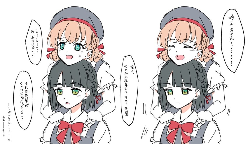 hinoshita kaho and momose ginko (love live! and 2 more) drawn by nogreen