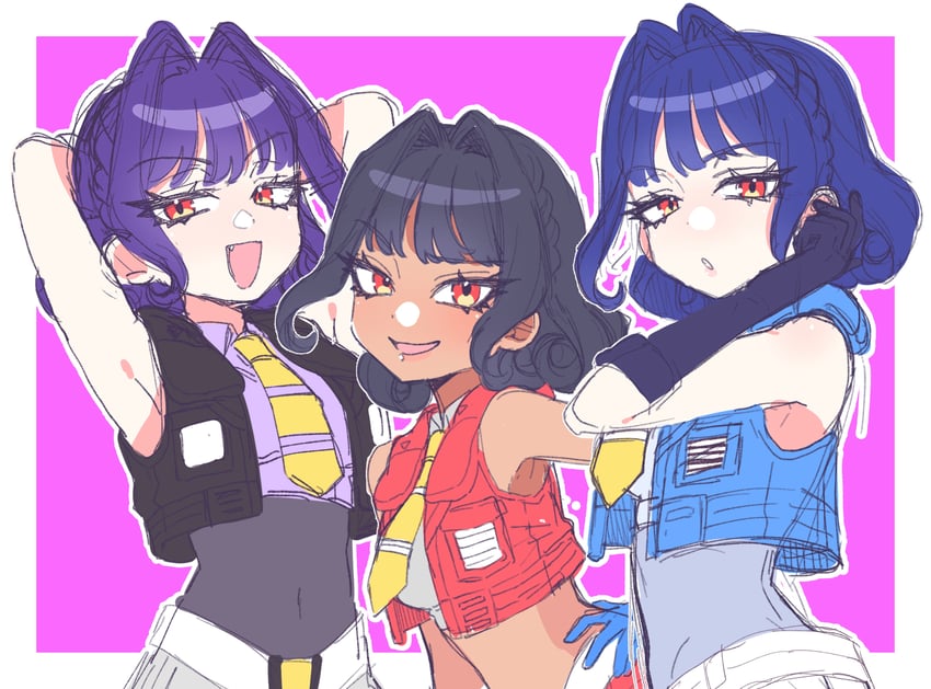 starscream, thundercracker, and skywarp (transformers and 1 more) drawn by omega_2_5