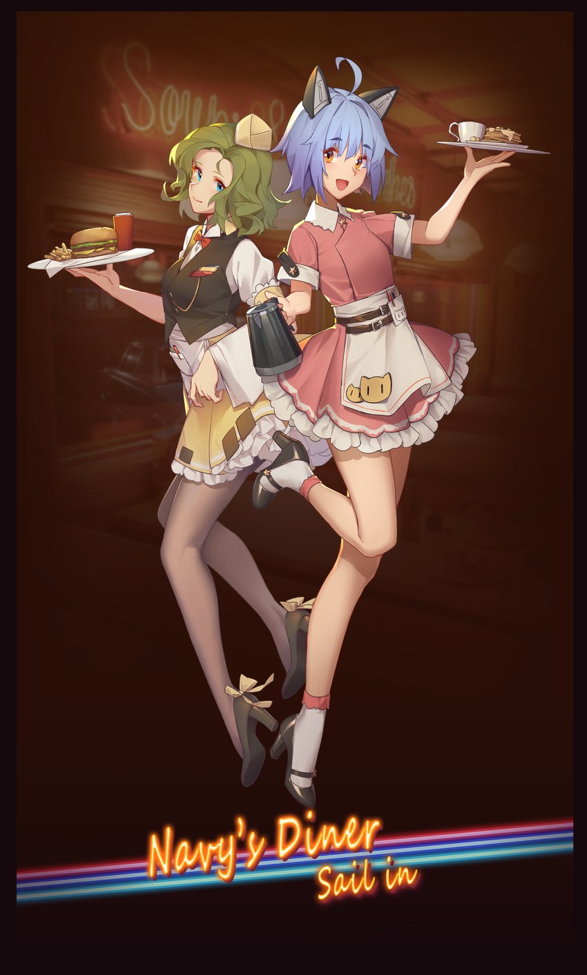atlanta and santee (warship girls r) drawn by arnold-s
