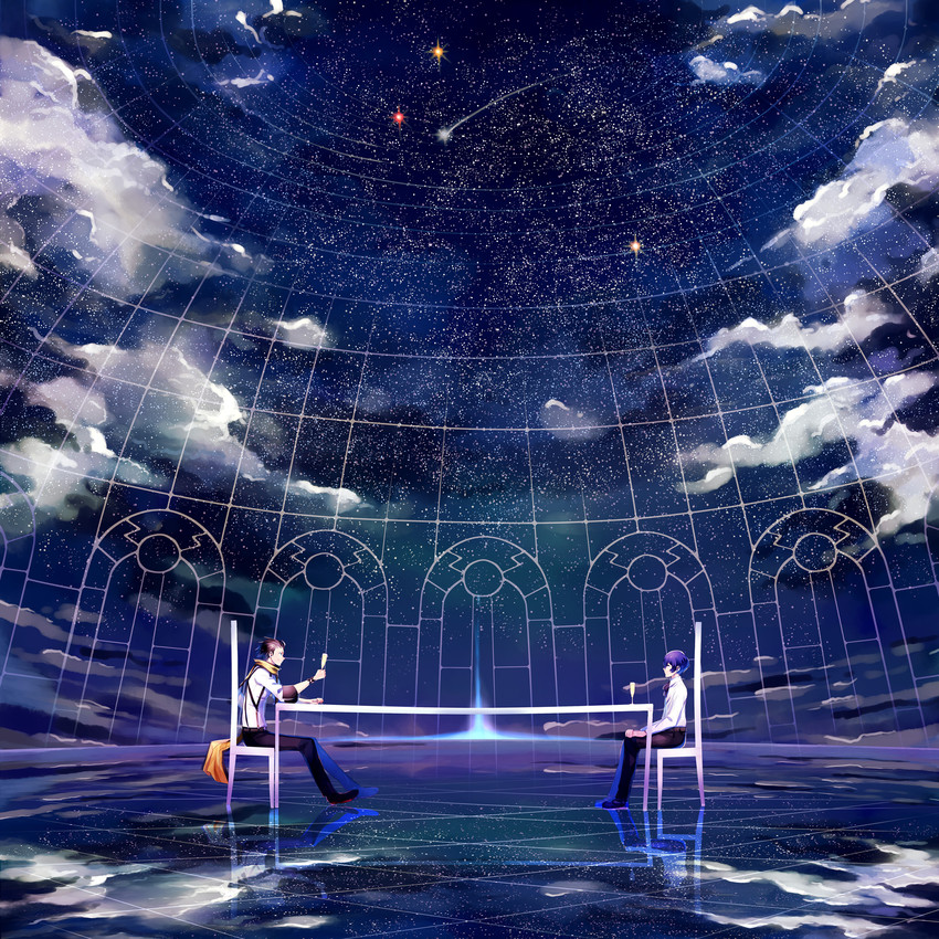 yuuki makoto and mochizuki ryouji (persona and 1 more) drawn by houhou_(black_lack)