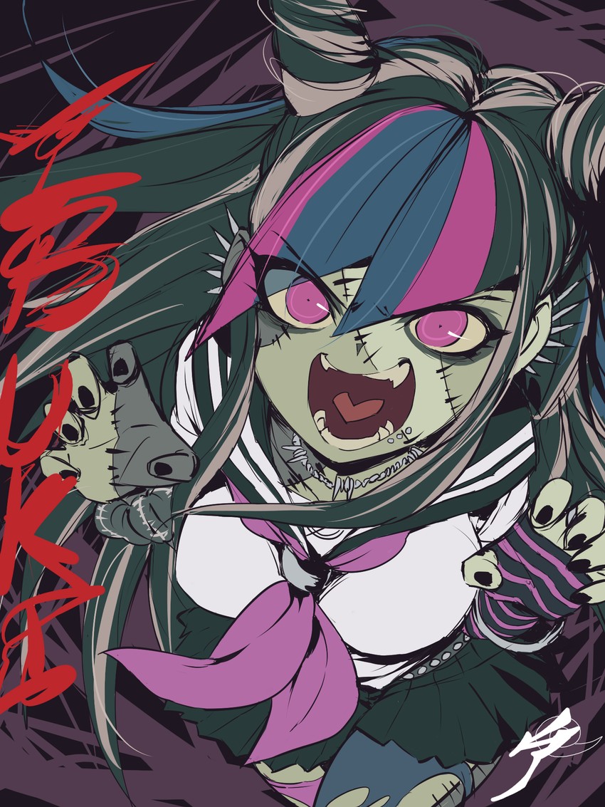 mioda ibuki (danganronpa and 2 more) drawn by aetherion