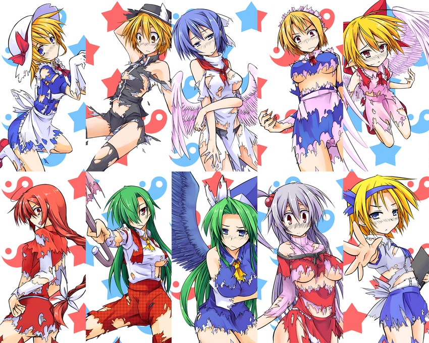 alice margatroid, kazami yuuka, shinki, mima, okazaki yumemi, and 5 more (touhou) drawn by hemogurobin_a1c