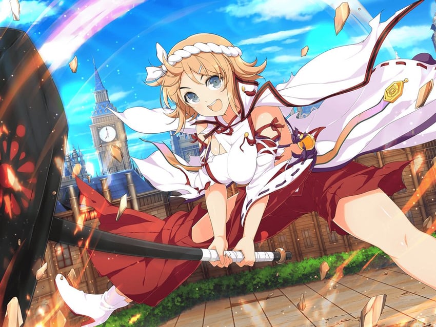 hanabi (senran kagura and 2 more) drawn by yaegashi_nan
