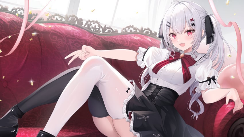 yorumiya luna (indie virtual youtuber) drawn by kurage_cc
