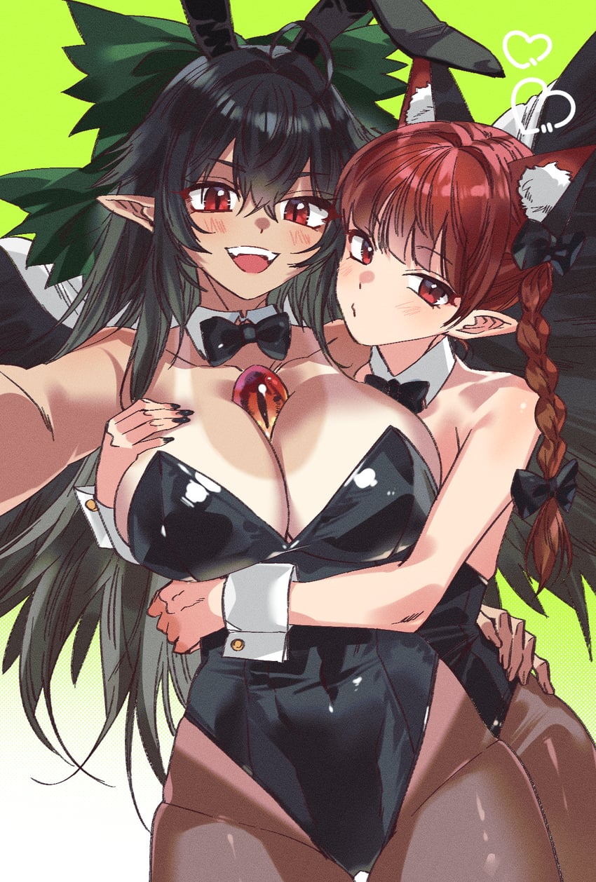 kaenbyou rin and reiuji utsuho (touhou) drawn by grey_nagato