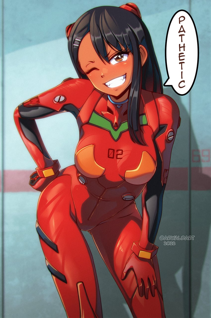 souryuu asuka langley and nagatoro hayase (neon genesis evangelion and 1 more) drawn by arwald