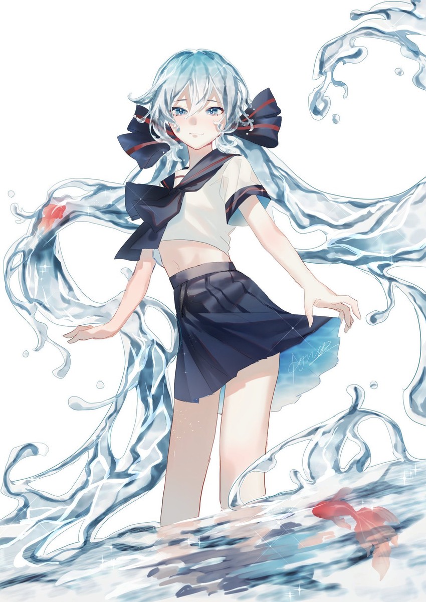 hatsune miku and bottle miku (vocaloid) drawn by aono_99