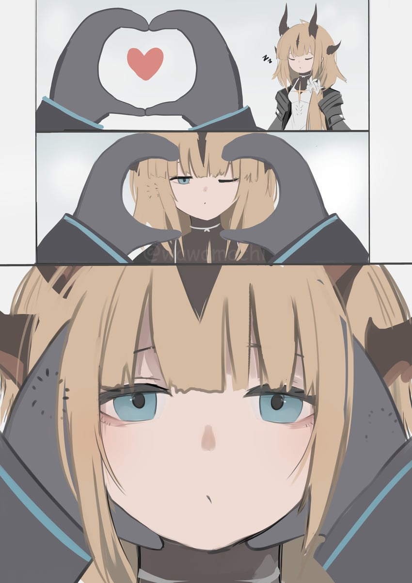 doctor, reed, and reed the flame shadow (arknights) drawn by wawamachi