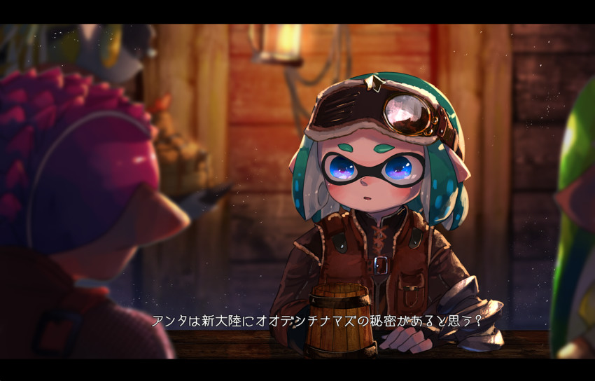 inkling player character, inkling girl, and inkling boy (splatoon and 3 more) drawn by kashu_(hizake)