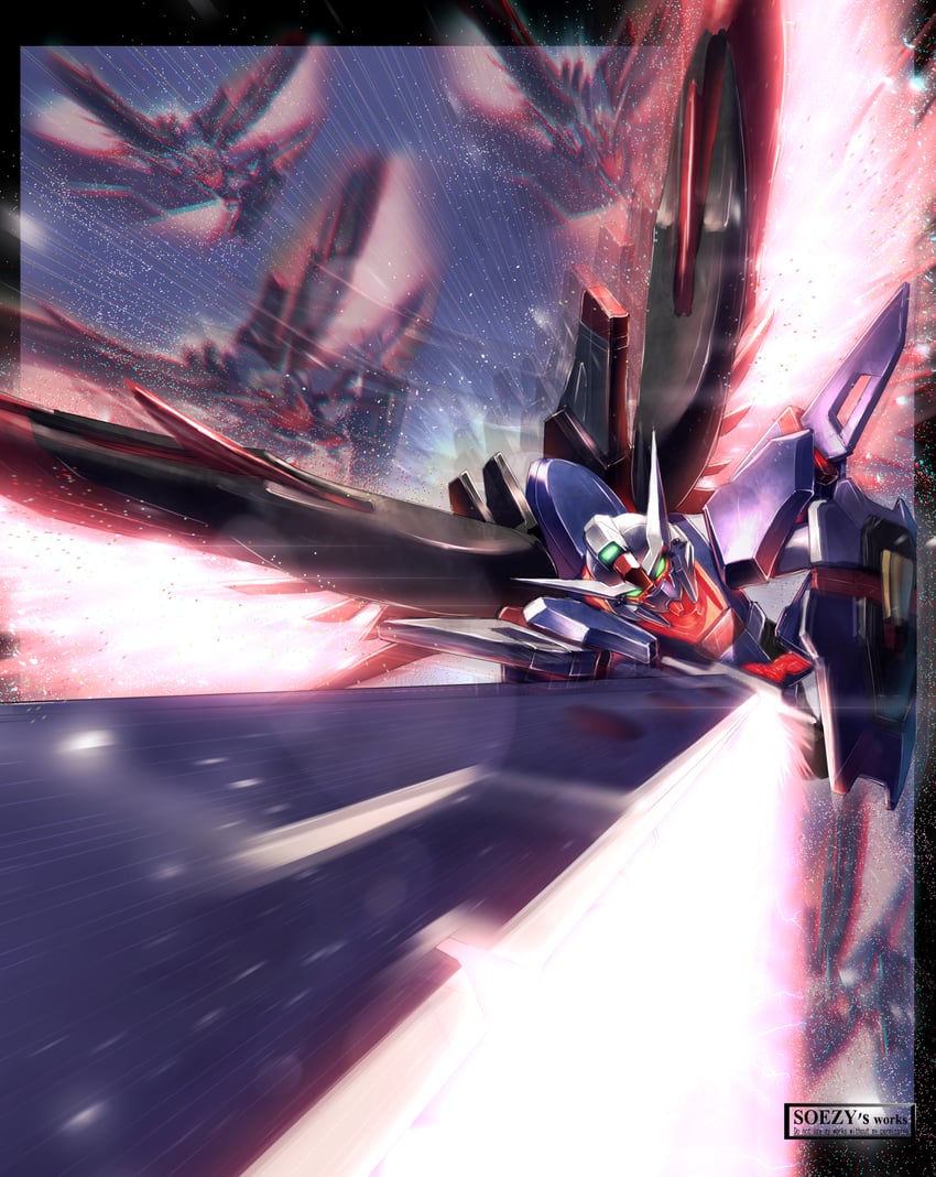 destiny gundam spec ii (gundam and 2 more) drawn by soezy