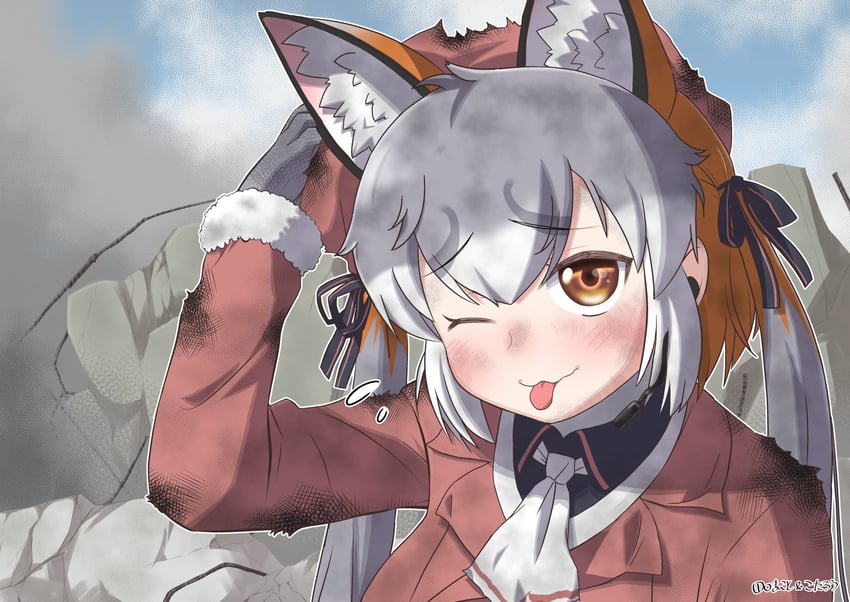 island fox (kemono friends and 1 more) drawn by taguchi_makoto