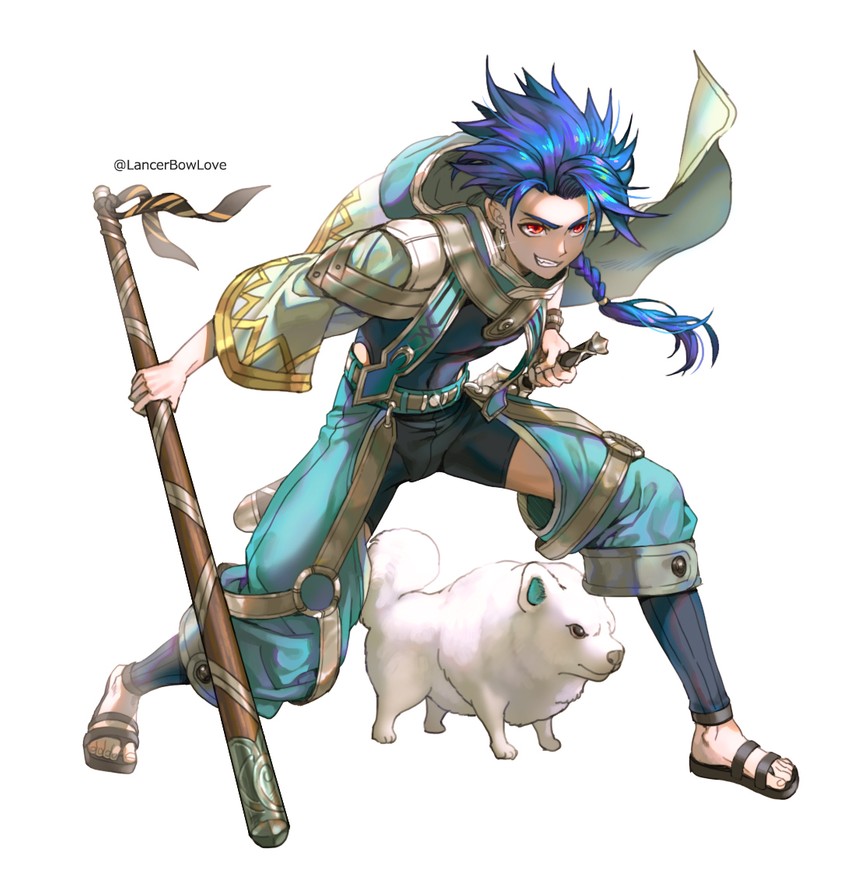 cu chulainn and setanta (fate and 2 more) drawn by kim_yura_(goddess_mechanic)