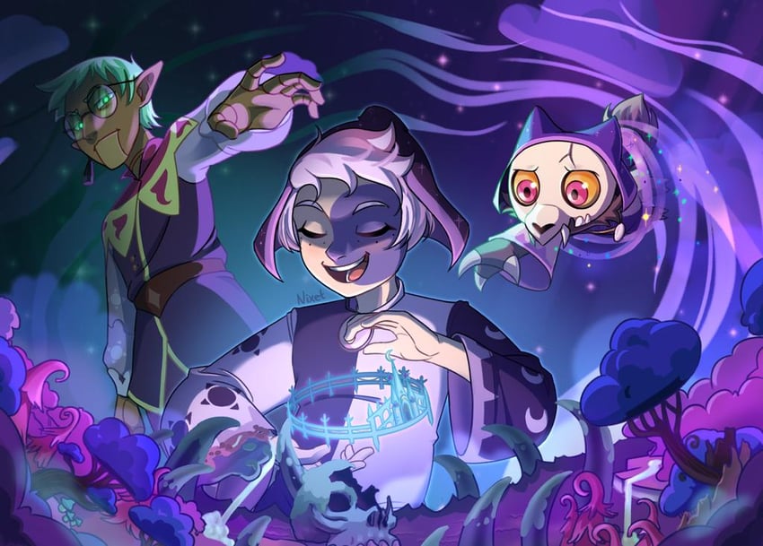 king clawthorne, the collector, and raine whispers (the owl house) drawn by nixettt
