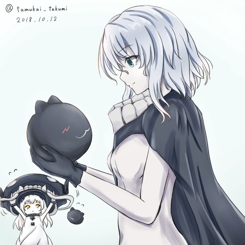northern ocean princess and wo-class aircraft carrier (kantai collection) drawn by tamukai_takumi
