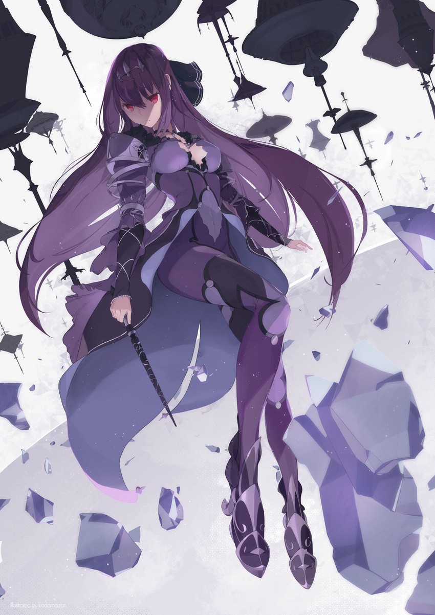 scathach and scathach skadi (fate and 1 more) drawn by kodamazon