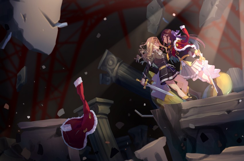 saijou claudine and tendou maya (shoujo kageki revue starlight) drawn by walluka