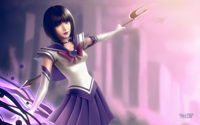 tomoe hotaru, sailor saturn, and super sailor saturn (bishoujo senshi sailor moon) drawn by leandro_franci
