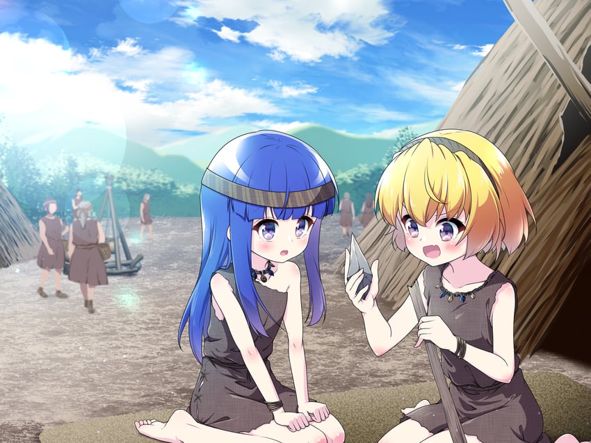 furude rika and houjou satoko (higurashi no naku koro ni) drawn by hazumi_otoya