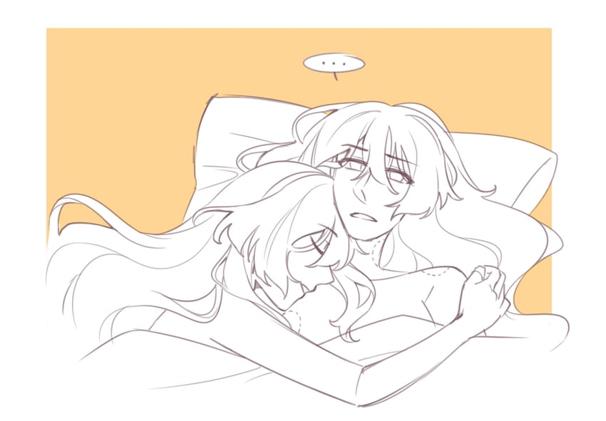 acheron and black swan (honkai and 1 more) drawn by charathegay