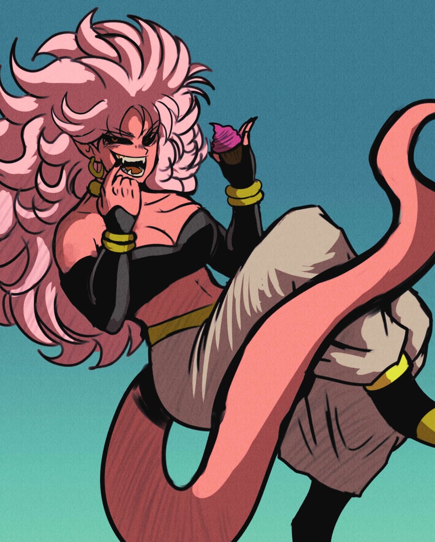 android 21 and majin android 21 (dragon ball and 1 more) drawn by chakkrx