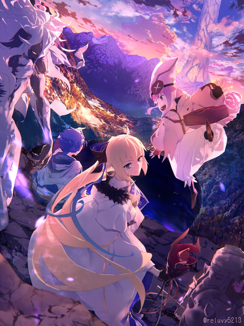 cu chulainn, aesc, habetrot, setanta, ector, and 1 more (fate and 1 more) drawn by reluvy