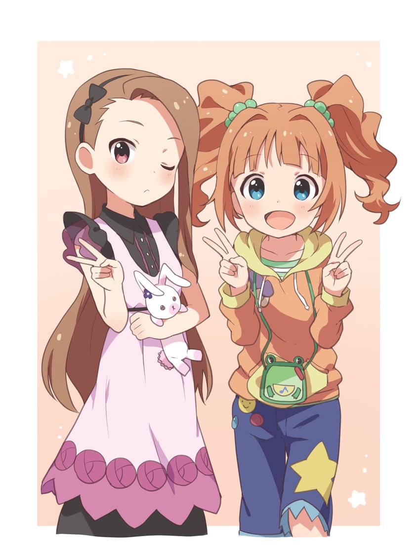 minase iori, takatsuki yayoi, and usa-chan (idolmaster and 2 more) drawn by buchi_(y0u0ri_)