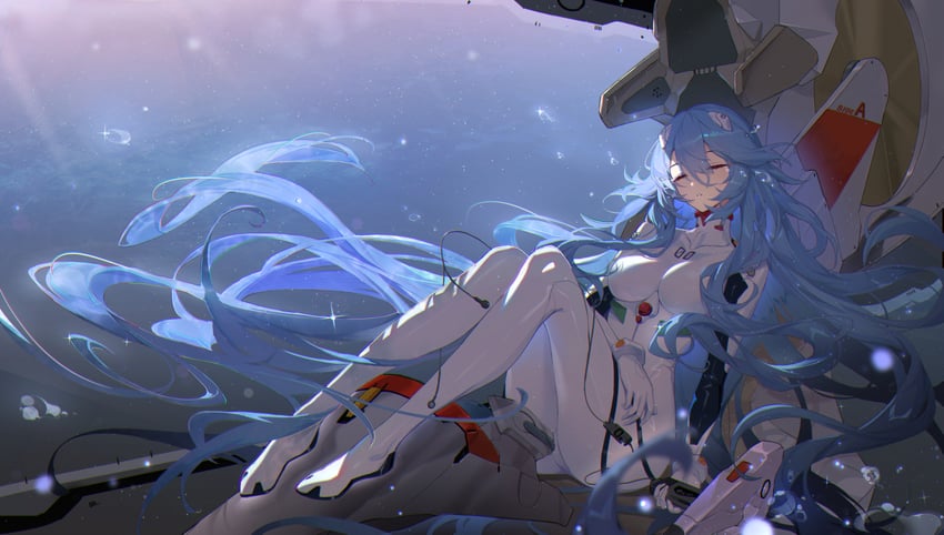 ayanami rei (neon genesis evangelion and 2 more) drawn by zetlice