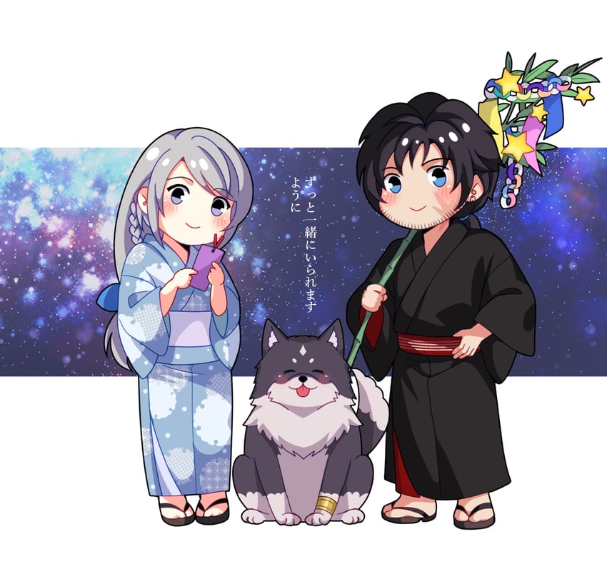 clive rosfield, jill warrick, and torgal (final fantasy and 1 more) drawn by babigonice