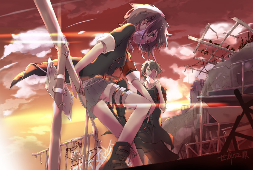 azuma and tsuji (vocaloid and 1 more) drawn by hekicha