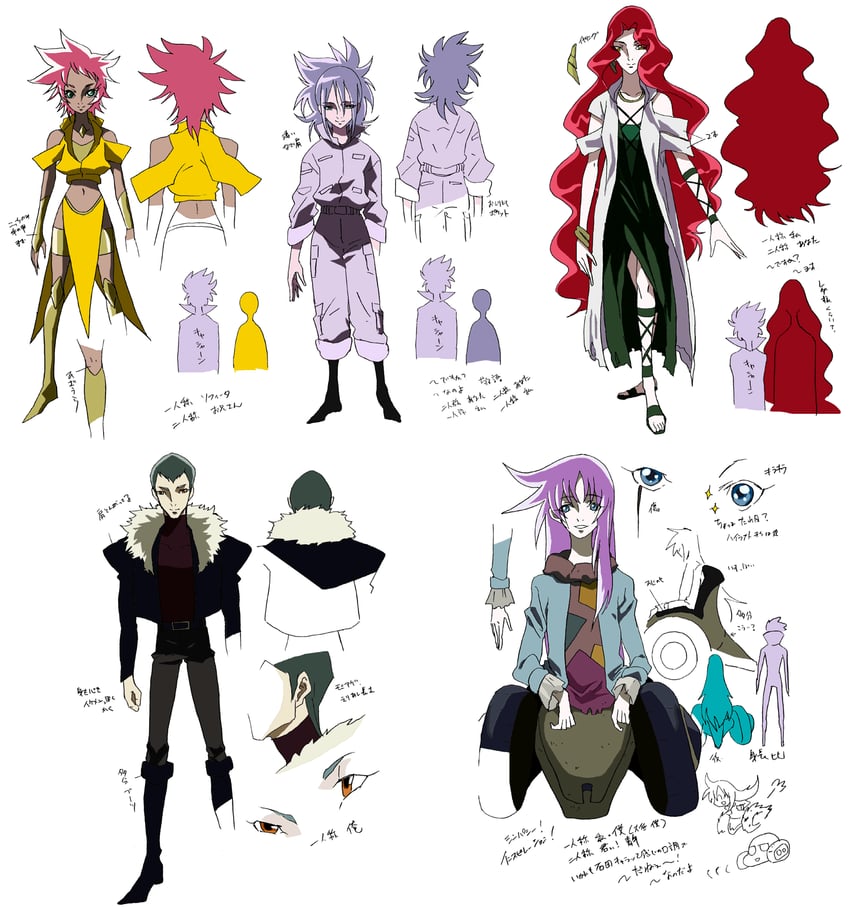 sophita, janice, margo, lizabell, and jin (casshern and 1 more) drawn by akira-riku