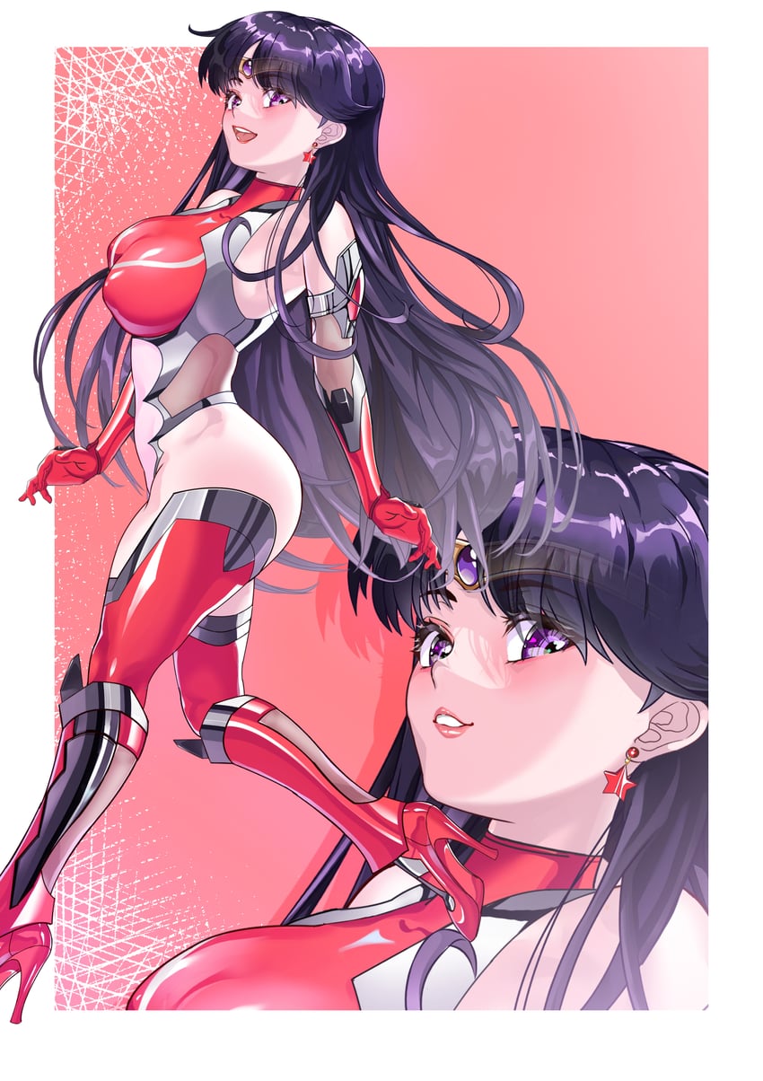 hino rei and sailor mars (bishoujo senshi sailor moon and 1 more) drawn by arion_canvas