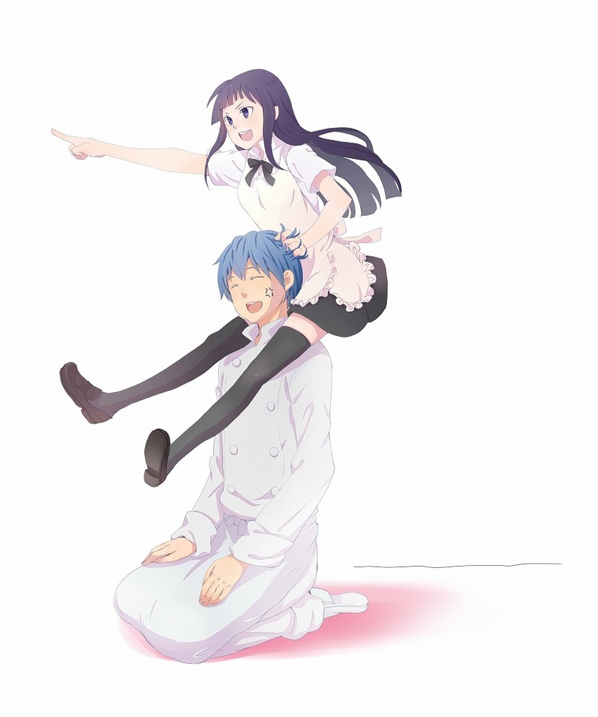 yamada aoi and souma hiroomi (working!!) drawn by tanoshihana