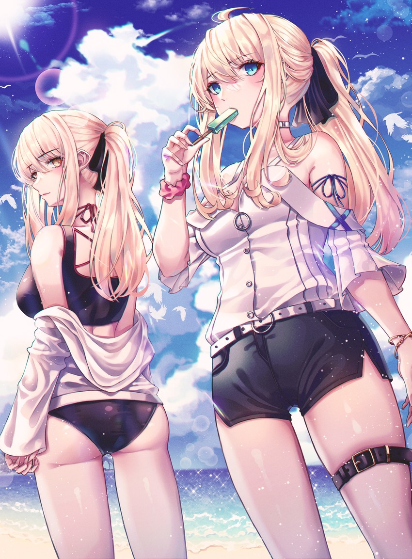 artoria pendragon, saber, and saber alter (fate and 1 more) drawn by domi_(hongsung0819)