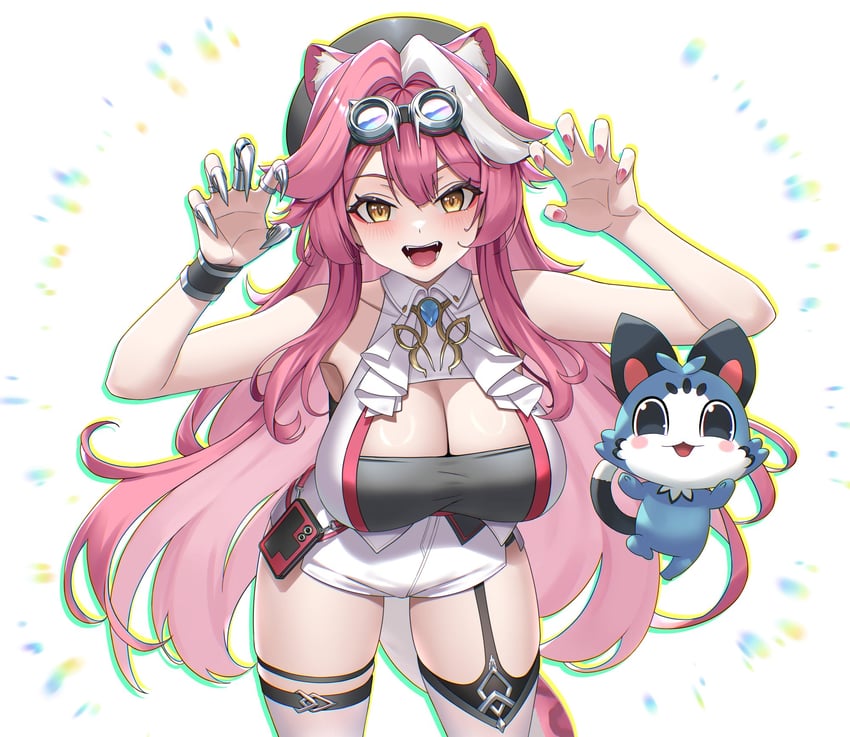 raora panthera and chattino (hololive and 1 more) drawn by sunkilow