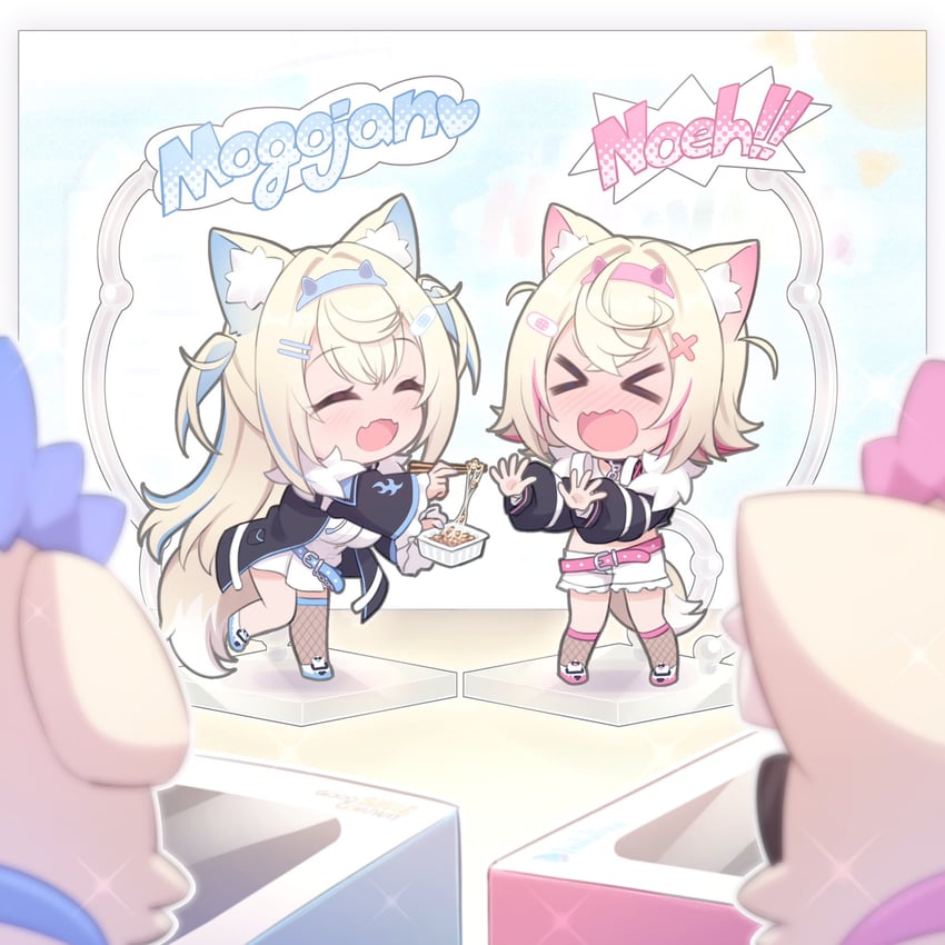 fuwawa abyssgard, mococo abyssgard, and ruffian (hololive and 1 more) drawn by misakiotukimi