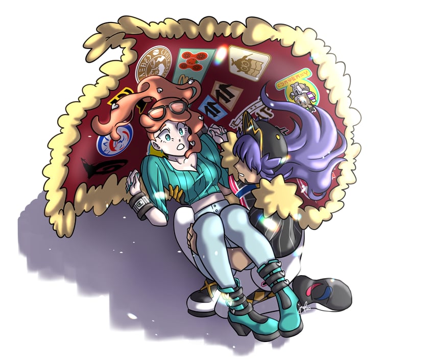 leon and sonia (pokemon and 1 more) drawn by dantelionwishes