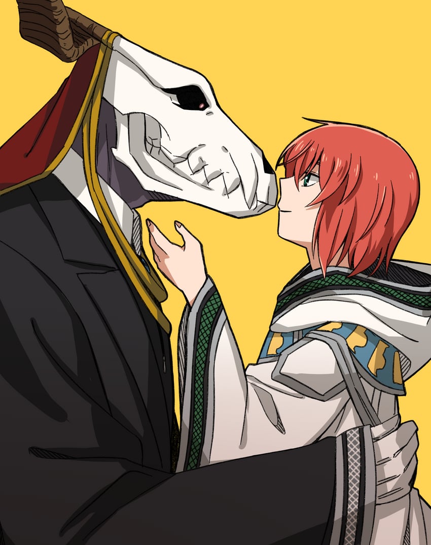 hatori chise and elias ainsworth (mahou tsukai no yome) drawn by delfuze